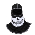 
Flammschutzhaube Black hood with white skull